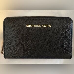 Michael Kors Black Textured Wallet